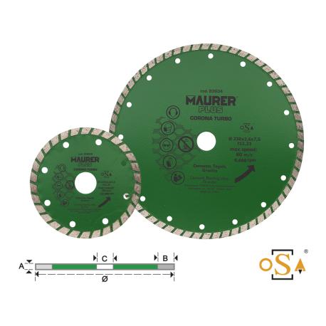 MAURER PLUS DISCO DIAMANTATO CORONA TURBO MPLUS 115MM