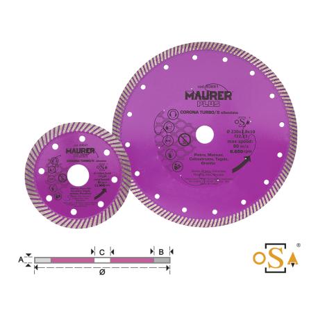 MAURER PLUS DISCO DIAMANTATO CORONA TURBO/S MPLUS 110X1.2