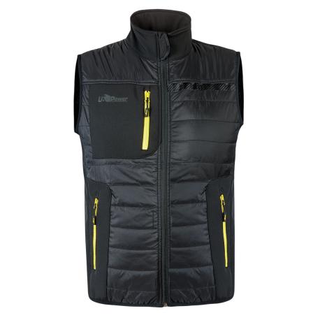 U-POWER GILET FULL ZIP WALL U-POWER NERO/GIALLO L