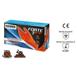 MAURER PLUS GUANTI MONOUSO NITRIL FORTEGRIP7 MPLUS M 50P