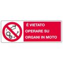 TARGA ALU DIVIETO OPERARE ORGANI MOTO 35X13 24004S