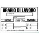 CARTELLO PVC ORARIO DI LAVORO 30X20 1841