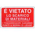 CARTELLO PVC DIVIETO SCARICO MATER.30X20 1862