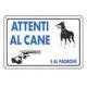 CARTELLO PVC ATTENTI A CANE E PADRONE 30X20 CA20X30-16