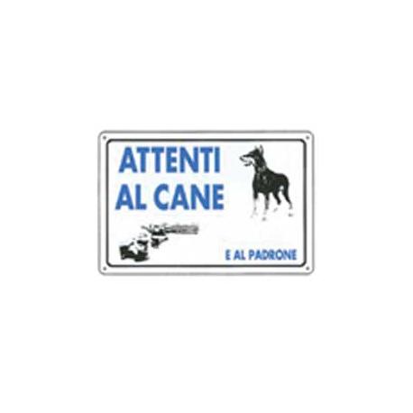 CARTELLO PVC ATTENTI A CANE E PADRONE 30X20 CA20X30-16