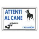 CARTELLO PVC ATTENTI A CANE E PADRONE 30X20 CA20X30-16