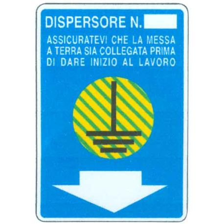 CARTELLO PVC DISPERSORE DI TERRA 30X20 1831