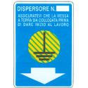 CARTELLO PVC DISPERSORE DI TERRA 30X20 1831