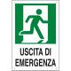 CARTELLO PVC USCITA EMERGENZA A DX 30X20 1821