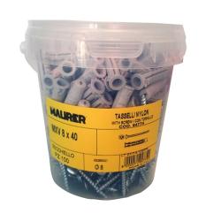 NOBEX TASSELLO NYLON C/VITE MXV 8X40 BUCKET 100PZ MXV - 100 pezzi