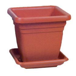 VASO QUADRO TERRACOTTA CM.40X40X36