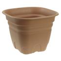 TONTARELLI VASO QUADRO TULLIPAN MARRONE 20CM