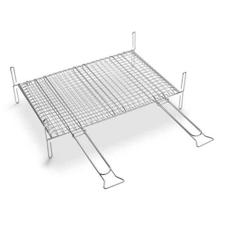 GRATICOLA DOPPIA C/PIEDI ACC CROMATO 40X60CM