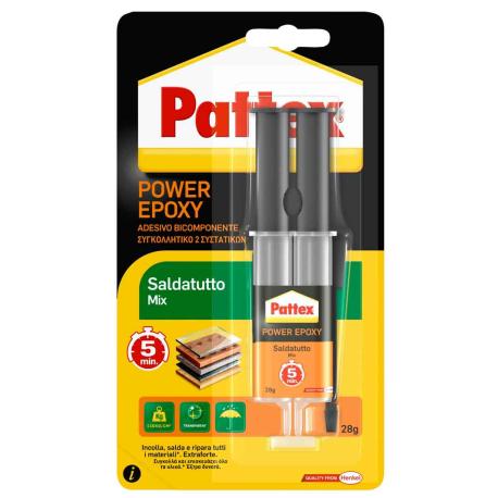 HENKEL PATTEX POWER EPOXY SALDATUTTO MIX BL 28G - indurisce in 5 minuti