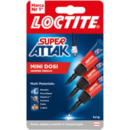 HENKEL ADESIVO SUPER ATTAK MINI TRIO DOSI 3X1G