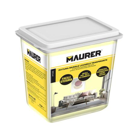 MAURER PITTURA MURALE LAVABILE COL GIALLO PASTEL 4L