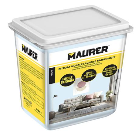 MAURER PITTURA MURALE LAVABILE COL VERDE FOGLIA 4L