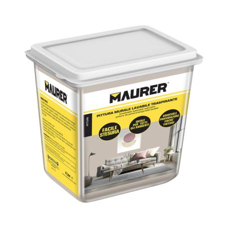 MAURER PITTURA MURALE LAVABILE COL GRIGIO 4L