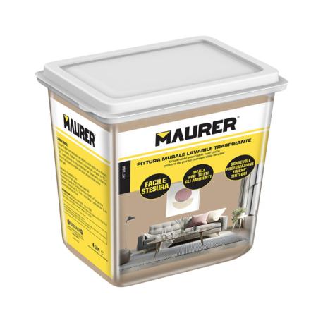 MAURER PITTURA MURALE LAVABILE COL TORTORA 4L