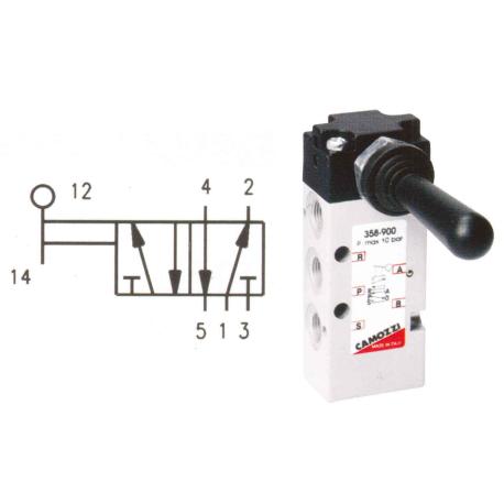 VALVOLA 358-900 COM.LEVA-5 VIE-A.C. 1/8