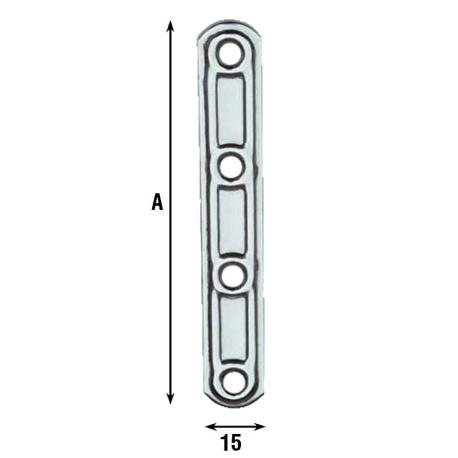 ALDEGHI LASTR STAMP 4 FORI DIR 61x15 INOX /163IN 163IN06