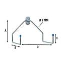 MAURER GANCIO A U DOP PARETE 200X200X80 AZ/4070 4070AZ200