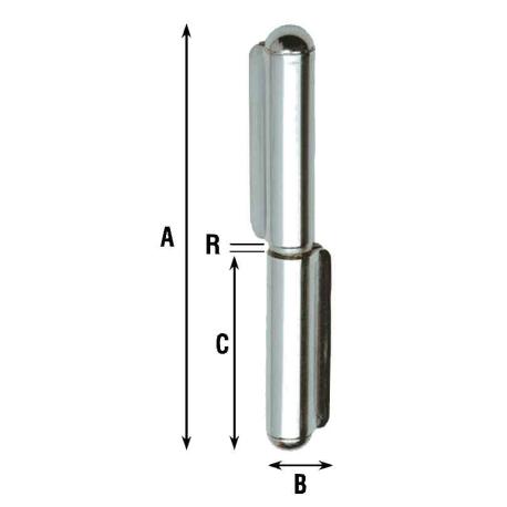 ALDEGHI CERNIERA ALI PIANE S/FORI ART 1227 4CM