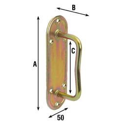 MAURER MANIGLIA PIASTRA STAMP 80x50x50 AT /950 950AT08_P8