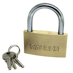 MAURER LUCCHETTO OTTONE MAURER 3 CHIAVI 20MM BLISTER