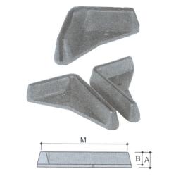 PIEDINO X ANGOLARE TIPO A 35X35 - A=mm.12,5 - B=mm.10 - tipo a