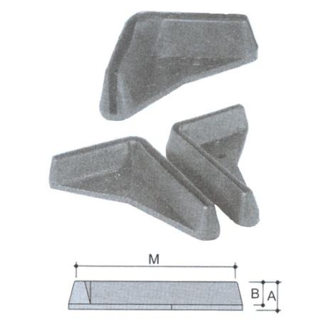 PIEDINO X ANGOLARE TIPO A 35X35 - A=mm.12,5 - B=mm.10 - tipo a