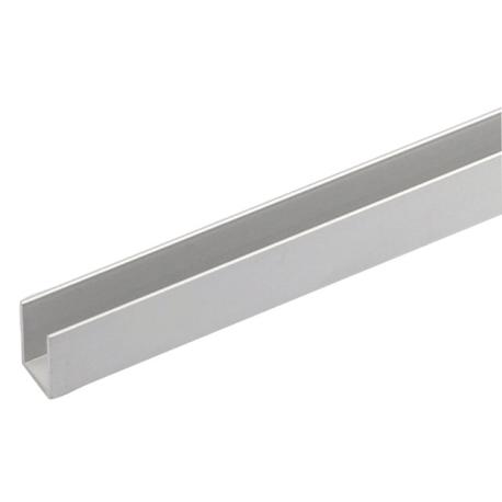 PROFILO CANALINO U ALU ARGENTO 10X15MM 2MT