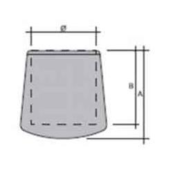 PUNTALE X ESTERNO A GOCCIA MM 40 |% - A=mm.33 - B=mm.27