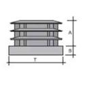 PUNTALE X INTERNO OVALE ALETTAT.MM 20X40 |% - A=mm.19 - B=mm.6