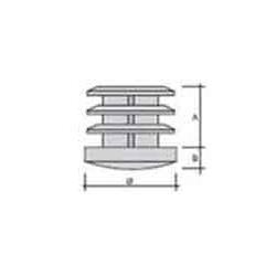 PUNTALE X INTERNO ROTONDO ALETTATO MM 32 |% - A=mm.19 - B=mm.5