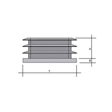 PUNTALE X INTERNO QUADRO ALETT. MM100X100 |% - A=mm.30 - B=mm.6