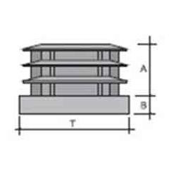 PARACOLPI TRONCOCONICI MM 25 BIANCO |% - A=mm.24 - B=mm.10 - C=mm.9,5