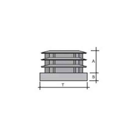 PARACOLPI TRONCOCONICI MM 25 BIANCO |% - A=mm.24 - B=mm.10 - C=mm.9,5