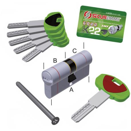 SECUREMME SECUREMME 4246 KIT ESTERNO PROTECTOR D.46X25H