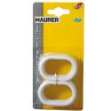 MAURER GANCI PLASTICA TENDE DOCCIA OVALE BIANCO 12PZ