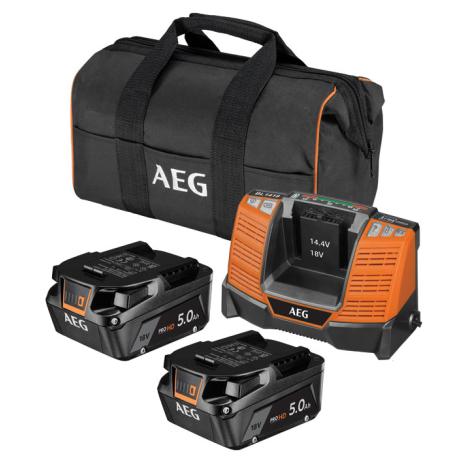 AEG ENERGY SETLL1850SHD 2X5.0AH C/BATT KIT BORSA SETLL1850SHD