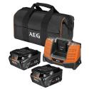 AEG ENERGY SETLL1850SHD 2X5.0AH C/BATT KIT BORSA SETLL1850SHD