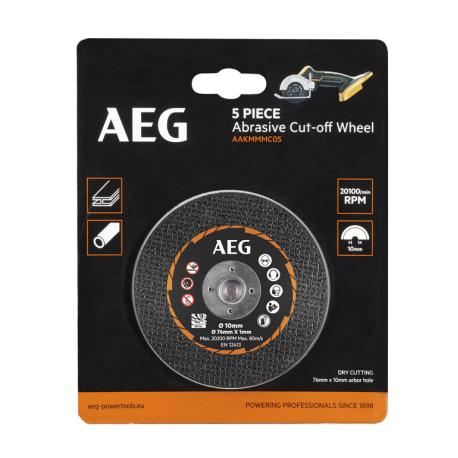 AEG DISCO DA TAGLIO AEG D 76MM (5PZ) AAKMMMC05 AAKMMMC05