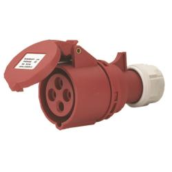 MAURER PRESA CE ROSSA 3P+T 400V 16A IP44 MAURER - 3P+T