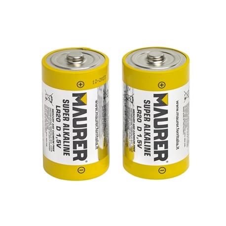 MAURER BATTERIA TORCIA ALK MAURER 1.5V BL2PZ D - blister 2pz