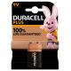 DURACELL BATTERIA TRANSISTOR 9V DURACELL+ MN1604 BL1PZ 6LR61 - blister 1pz