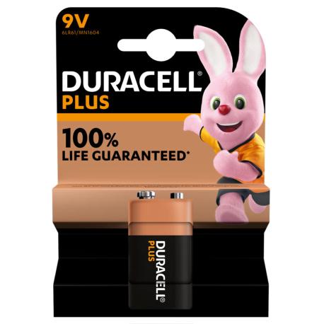 DURACELL BATTERIA TRANSISTOR 9V DURACELL+ MN1604 BL1PZ 6LR61 - blister 1pz