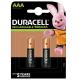 DURACELL BATTERIA MINISTILO AAA RICAR DURACELL BL2PZ AAA - blister 2pz