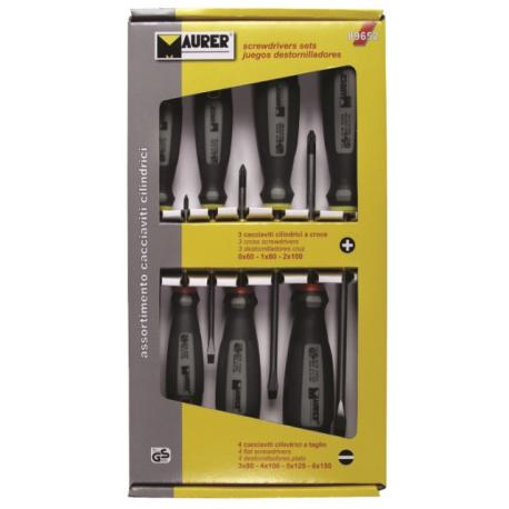 MAURER CACCIAVITI MAURER SET 5PZ: 3 TAGLIO+2 CROCE - 5 pezzi: 3 a taglio + 2 a croce