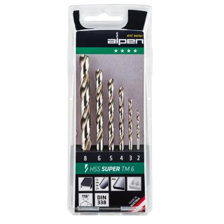 ALPEN PUNTE ALPEN HSS SUPER A/CILINDR BOX 2-8 6PZ